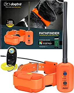 Dogtra Pathfinder Dog Remote Training and GPS Tracking Collar - 9 Mile Range, Sports Upland Hunting, Waterproof Receiver, Rechargeable, Static, Audible Tone, PetsTEK Trainer Clicker - Orange Edition