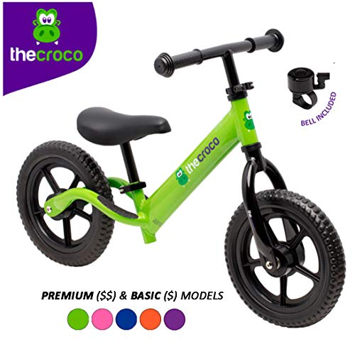 TheCroco Lightweight Balance Bike Premium for Toddlers and Kids