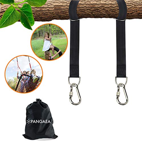 Tree Swing Hanging Straps Kit, Heavy Duty Holds 2200LBS 5FT Extra Long, with Safer Lock Snap Carabiners & Carry Pouch Bag