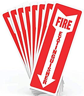 Fire Extinguisher Signs, Safety Sign Sticker - 8 Pack - 4