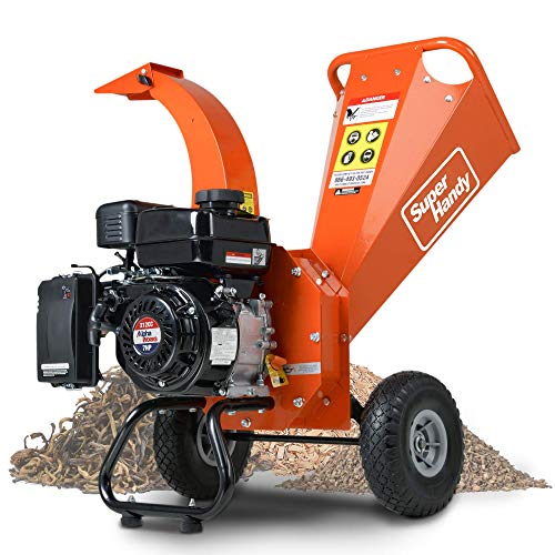 SuperHandy Mini Wood Chipper Shredder Mulcher Heavy Duty 7HP 212cc Compact Design 3