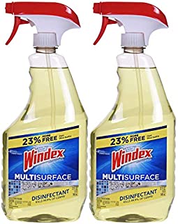 Windex Antibacterial Multi-Surface Cleaner, 32 Fl Oz Spray Bottle, Pack of 2