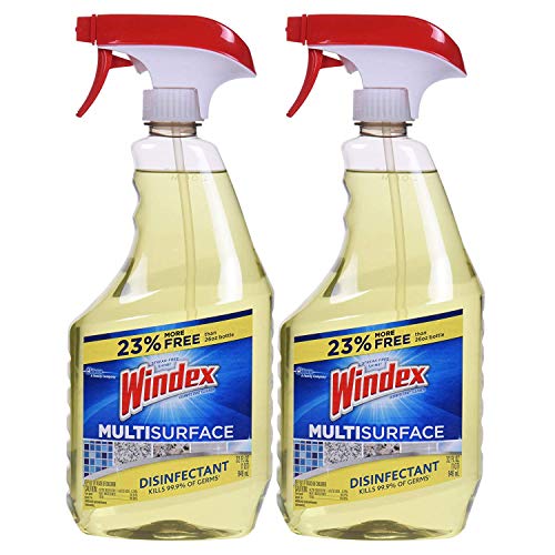 Windex Antibacterial Multi-Surface Cleaner, 32 Fl Oz Spray Bottle, Pack of 2