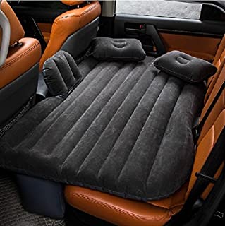 FBSPORT Car Travel Inflatable Mattress Air Bed Cushion Camping Universal SUV Extended Air Couch with Two Air Pillows (Gray,)