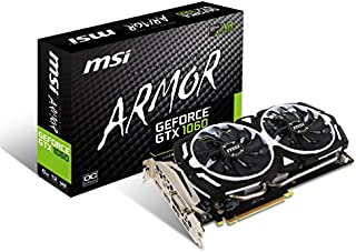 MSI GAMING GeForce GTX 1060 6GB GDRR5 192-bit HDCP Support DirectX 12 Dual Fan VR Ready OC Graphics Card (GTX 1060 ARMOR 6G OCV1)