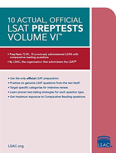 10 Actual, Official LSAT PrepTests Volume VI: (PrepTests 7281)