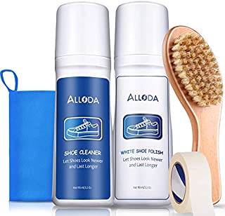 Alloda Shoe Cleaner + White Shoe Polish, No Washing, Shoe Cleaning Kit, White Shoe Cleaner