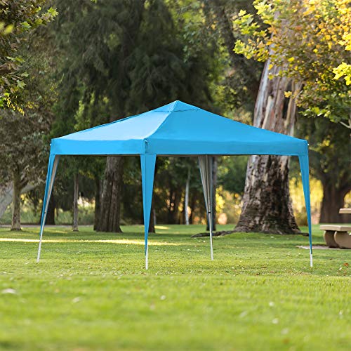 Best Choice Products Outdoor Portable Lightweight Folding Instant Pop Up Gazebo Canopy Shade Tent w/Adjustable Height, Wind Vent, Carrying Bag, 10x10ft - Light Blue