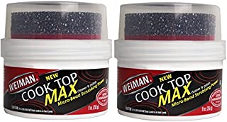 Weiman Cook Top Max Cleaner and Polish - 9 Ounce 2 Pack - Heavy Duty Cooktop Cleaner Removes Burnt On Food Use On Induction Ceramic Gas Portable Electric