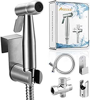 Abedoe Hand Held Bidet Toilet Sprayer Kit Bathroom Cloth Diaper Washer Portable Shower Sprayer Stainless Steel Spray for Personal Hygiene