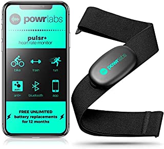 Powr Labs Heart Rate Monitor Chest Strap - ANT + Bluetooth Chest Heart Rate Monitor