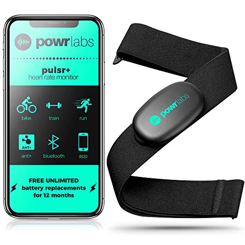 Powr Labs Heart Rate Monitor Chest Strap - ANT + Bluetooth Chest Heart Rate Monitor