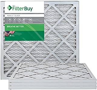 FilterBuy 20x20x1, Pleated HVAC AC Furnace Air Filter, MERV 8, AFB Silver, 4-Pack