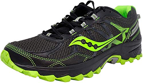 Saucony Men's Excursion Tr11 Running Shoe, Black/Slime, 11.5 Wide