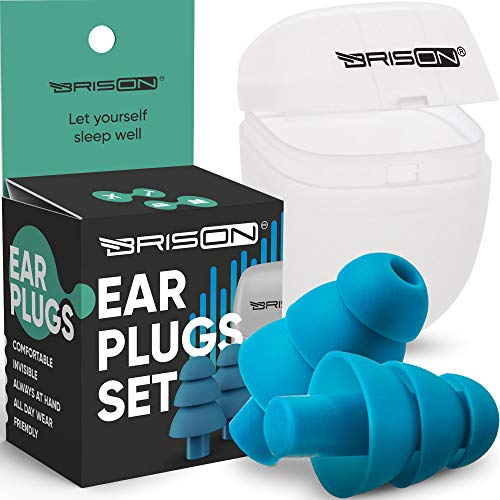 High Fidelity Earplugs for Sleeping - 1 Pair - Reusable Hearing Protection Silicone Noise Cancelling Ear Plugs for Working Concerts Musicians Shooting Motorcycles and More