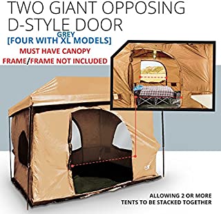 Standing Room Family Cabin Tent 8.5 FEET of Head Room 2 or 4 Big Screen Doors Fast Easy Set Up Full Waterproof Fabric Ceiling NOT Leaky MESH Screen Full TUB Style Floor Canopy Frame NOT Included