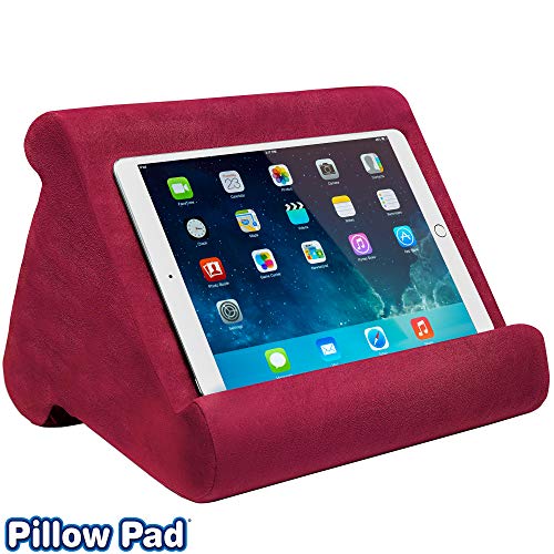 Ontel Pillow Pad Multi-Angle Soft Tablet Stand, Burgundy