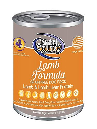 Nutrisource Grain-Free Canned Lamb Dog Food, 13 Ounce, Case Of 12