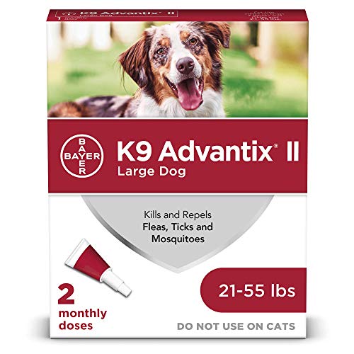 K9 Advantix II Flea And Tick Prevention for Dogs, Dog Flea And Tick Treatment For Large Dogs 21-55 lbs, 2 Monthly Applications