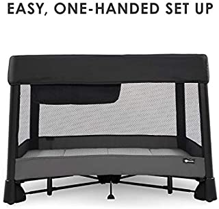 4moms breeze plus Portable Playard with Removable Bassinet and Baby Changing Station | Easy One-Handed Setup | from The Makers of The mamaRoo