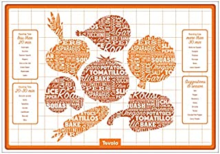 Tovolo Silicone Veggie Roasting Mat, Non-Stick, Printed with Roasting Times & Seasonings, Dishwasher Safe