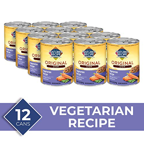 Nature's Recipe Healthy Skin Wet Dog Food Cans, Vegetarian Recipe, Cuts In Gravy, 13.2-Ounce (Pack of 12)