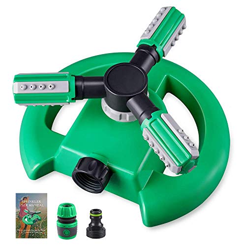 Hinastar Lawn Sprinkler,Automatic Garden Water Sprinkler,Upgrade 360 Degree Rotation Irrigation System,Large Area Coverage,Sprinkler for Yard,Lawn,Kids and Garden