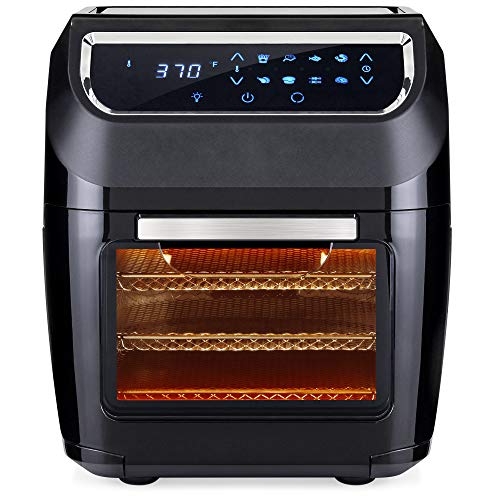 Best Choice Products 11.6qt 1700W 8-in-1 Electric XL Air Fryer Oven, Rotisserie, Dehydrator Kitchen Cooking Set w/ 8 Accessories, LED Touchscreen, Removable Door, Viewing Window, Overheat Protection