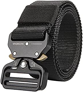 KingMoore Men's Tactical Belt Heavy Duty Webbing Belt Adjustable Military Style Nylon Belts