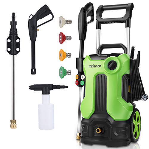 mrliance Pressure Washer, 3800PSI Electric Pressure Washer 5-in-1 2.8GPM, 2000W High Power Washer Machine for Home Car Boat RV Driveway Deck(Green)