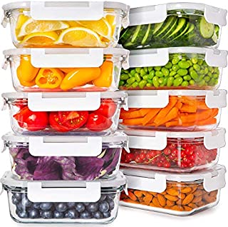 Prep Naturals Glass Food Storage Containers with Lids [24 Ounce, 20Pcs] Glass Containers for Food Storage with Lids Glass Meal Prep Containers Glass Storage Containers with Lids Glass Lunch Containers