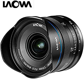 Laowa VE7520MFTSTBLK 7.5-mm Lens for Micro 4/3 Cameras (16.9 MP, HD 720 P), Black