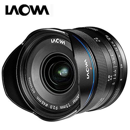 Laowa VE7520MFTSTBLK 7.5-mm Lens for Micro 4/3 Cameras (16.9 MP, HD 720 P), Black