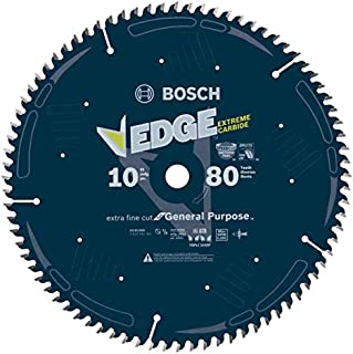 Bosch DCB1080 Daredevil10-Inch 80-Tooth Extra-Fine Finish for Melamine and Finished Plywood Circular Saw Blade,Blue