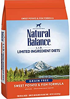 Natural Balance L.I.D. Limited Ingredient Diets Dry Dog Food, Sweet Potato & Fish Formula, 13 Pounds, Grain Free