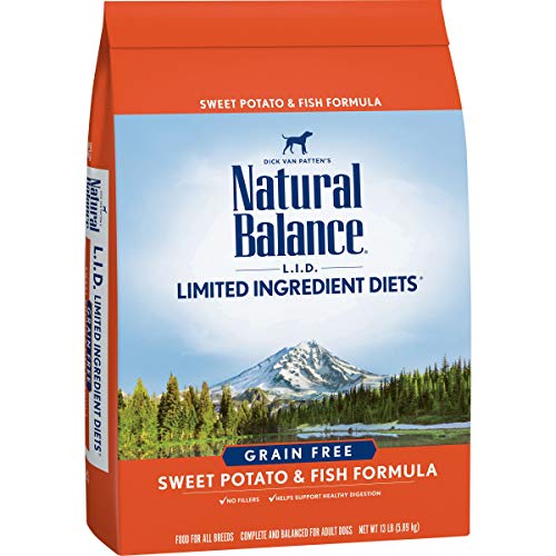 Natural Balance L.I.D. Limited Ingredient Diets Dry Dog Food, Sweet Potato & Fish Formula, 13 Pounds, Grain Free