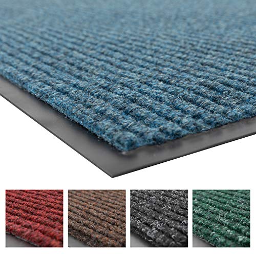 NoTrax Floor Matting 109 Brush Step Entrance Mat, 4' X 8' Slate Blue