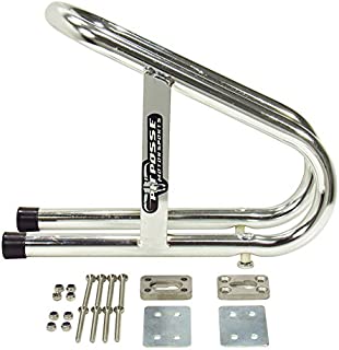 Pit Posse 11-018 Motorcycle Universal Removable Wheel Chock - Chrome Color - 5 Year Warranty (3 1/2