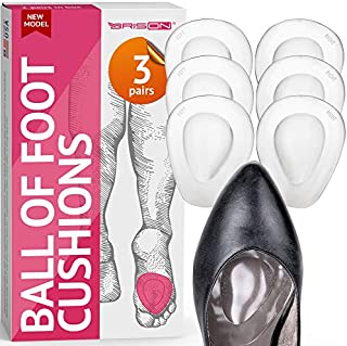 Ball of Foot Cushions for Women High Heel - Soft Gel Insole Metatarsal Pads Shoe Inserts - Mortons Neuroma Callus Metatarsal Foot Pain Relief Bunion Forefoot Cushioning - 3 Pairs