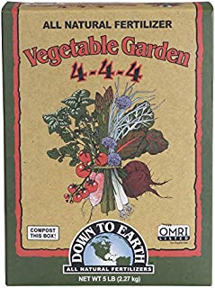 Down to Earth Organic Vegetable Garden Fertilizer 4-4-4, 5lb