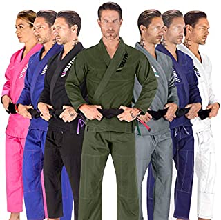 Elite Sports BJJ GI for Men IBJJF Kimono BJJ Jiujitsu GIS W/Preshrunk Fabric & Free Belt (See Special Sizing Guide) (Green, Size 2)