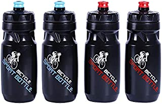 Bike Water Bottle,4 Pack Sports Cycling Biking Water Bottle Set for Running Fitness Walking Leak Proof BPA Free 21 Oz