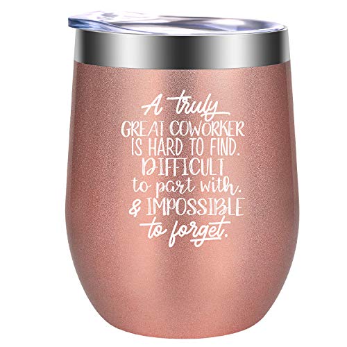 Coworker Gifts for Women - Christmas Gifts for Coworkers - Going Away Gifts for Coworker - Coworker Leaving Gifts - Funny Appreciation, Farewell, Holiday, Office Gifts for Coworker - GSPY Wine Tumbler