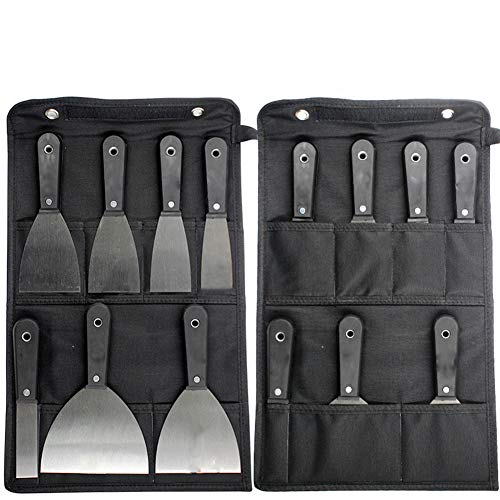 Kani 7PCS Putty Knife Set, 50# Steel Drywall Tools, Drywall Knife Set, Spackle Knife, Scraper Putty Knives, Drywall Scrapers, Putty Scrapers, Paint Scraper Tool Set with a Storage Bag