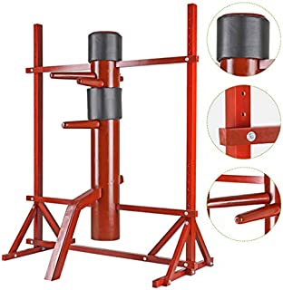 Geniqua Red Wood Wing Chun Adjustable Frame Target Training Dummy IP Man Martial Arts Traditional Mook Yan Jong Kung Fu