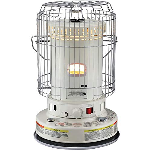 23,800 BTU Portable Kerosene Convection Heater, Indoor Kerosene Space Heaters, for Home Camping (White)