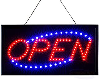 Ultima LED Neon Open Sign for Business: Lighted Sign Open with Static and Flashing Modes  Indoor Electric Light up Signs for Stores, Bars, Barber Shops (19 x 10 in, Model 2)