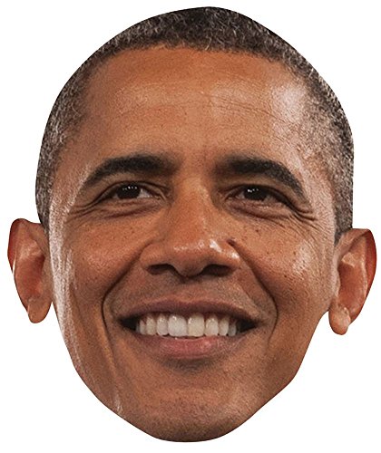 Barack Obama Celebrity Mask, Flat Card Face, Fancy Dress Mask