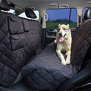 Tapiona XXL Dog Seat Cover - 63Wx94L XXL Back Seat Cover for Cars, Trucks & SUVs - Pet Hammock, Heavy Duty, Waterproof, Nonslip, No Odor, Seat Anchors, Washable + Pet Travel Bowl