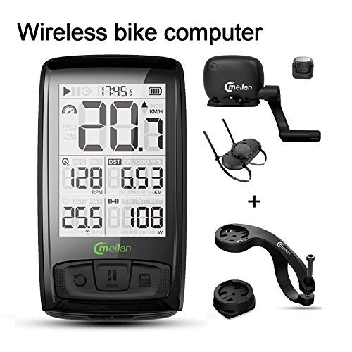 MEILAN Cycling Computer M4 ANT+ BLE4.0 Wireless Bike Computer with Cadence/Speed Sensor Waterproof